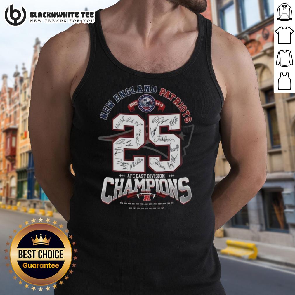 Awesome New England Patriots AFC East Division Champions Signature T-Shirt - Image 4