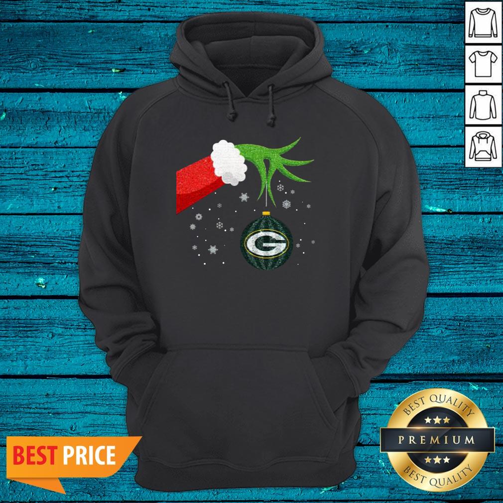 Top The Grinch Christmas Ornament Green Bay Packers Sweat Shirt - Image 4