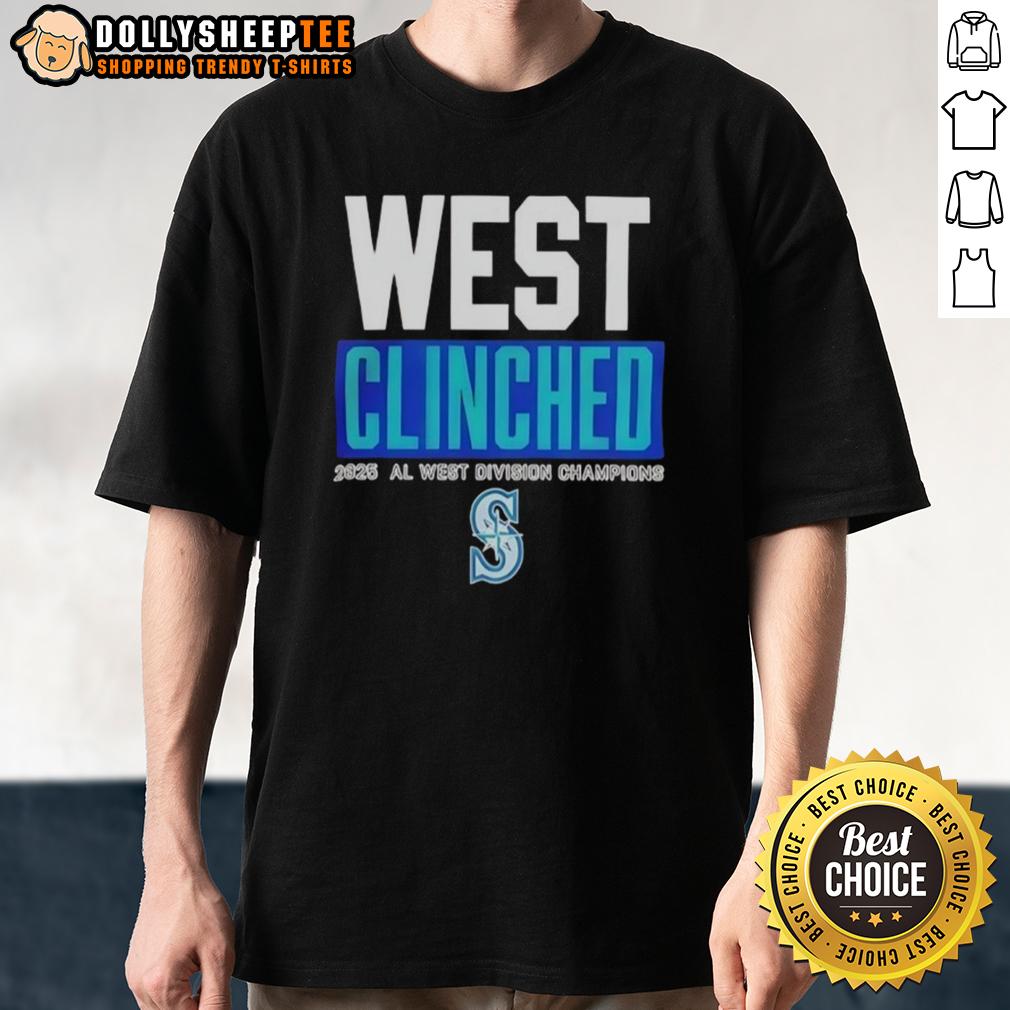 Top Seattle Mariners Playoffs Clinched AL West Division Champions 2025 T-Shirt