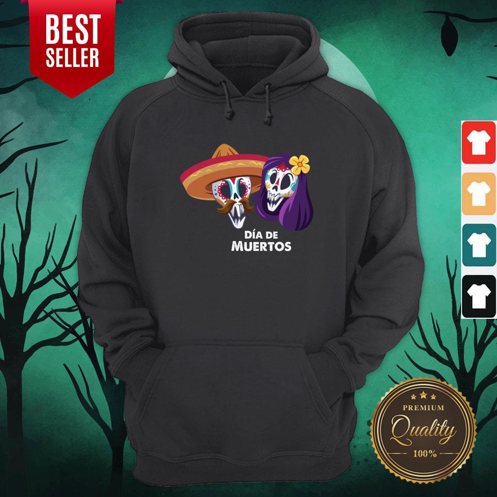 Sugar Skull Couple Day Of The Dead Dia De Muertos Shirt - Image 3