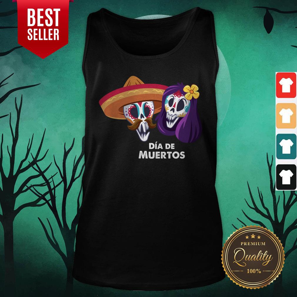 Sugar Skull Couple Day Of The Dead Dia De Muertos Shirt - Image 5