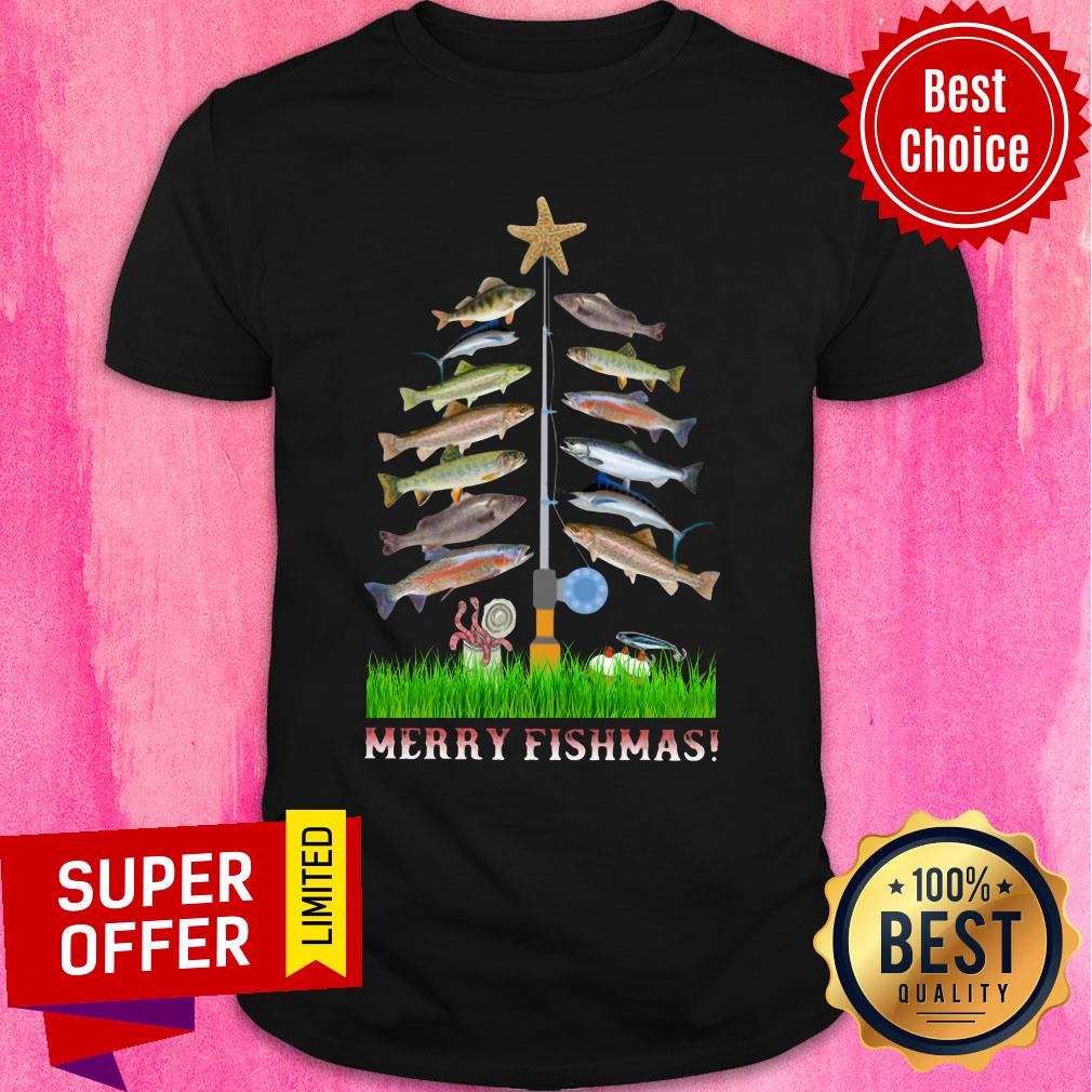 Premium Merry Fishmas Fishtree Shirt