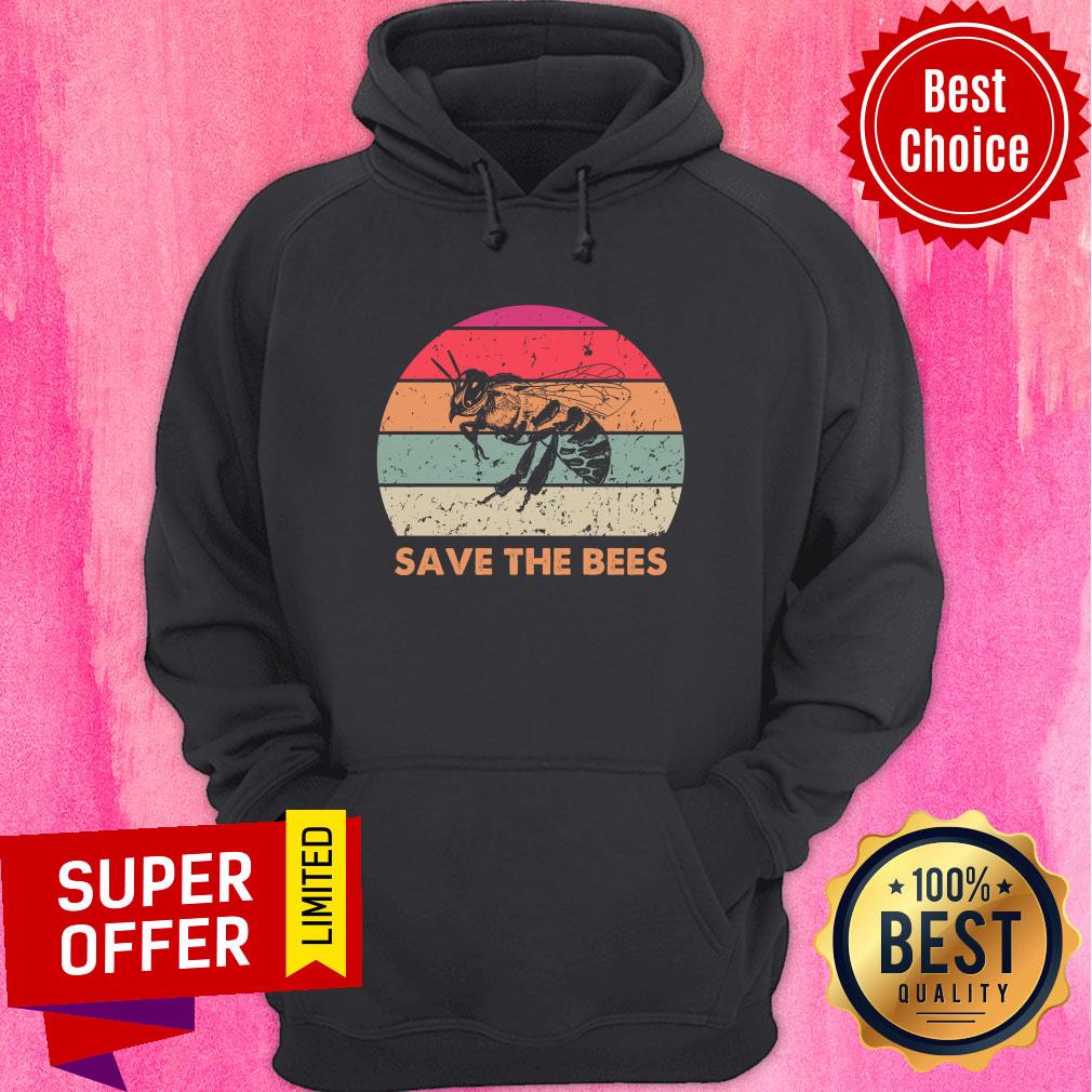 Save The Bees Vintage Retro Shirt - Image 2