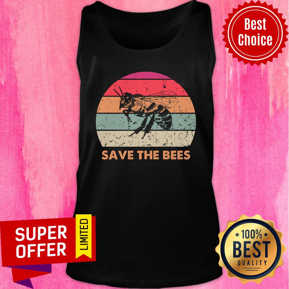 Save The Bees Vintage Retro Shirt - Image 4