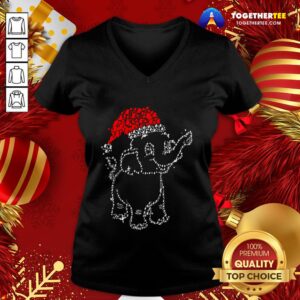Alternative view of Great Elephant Santa Light Christmas Shirt