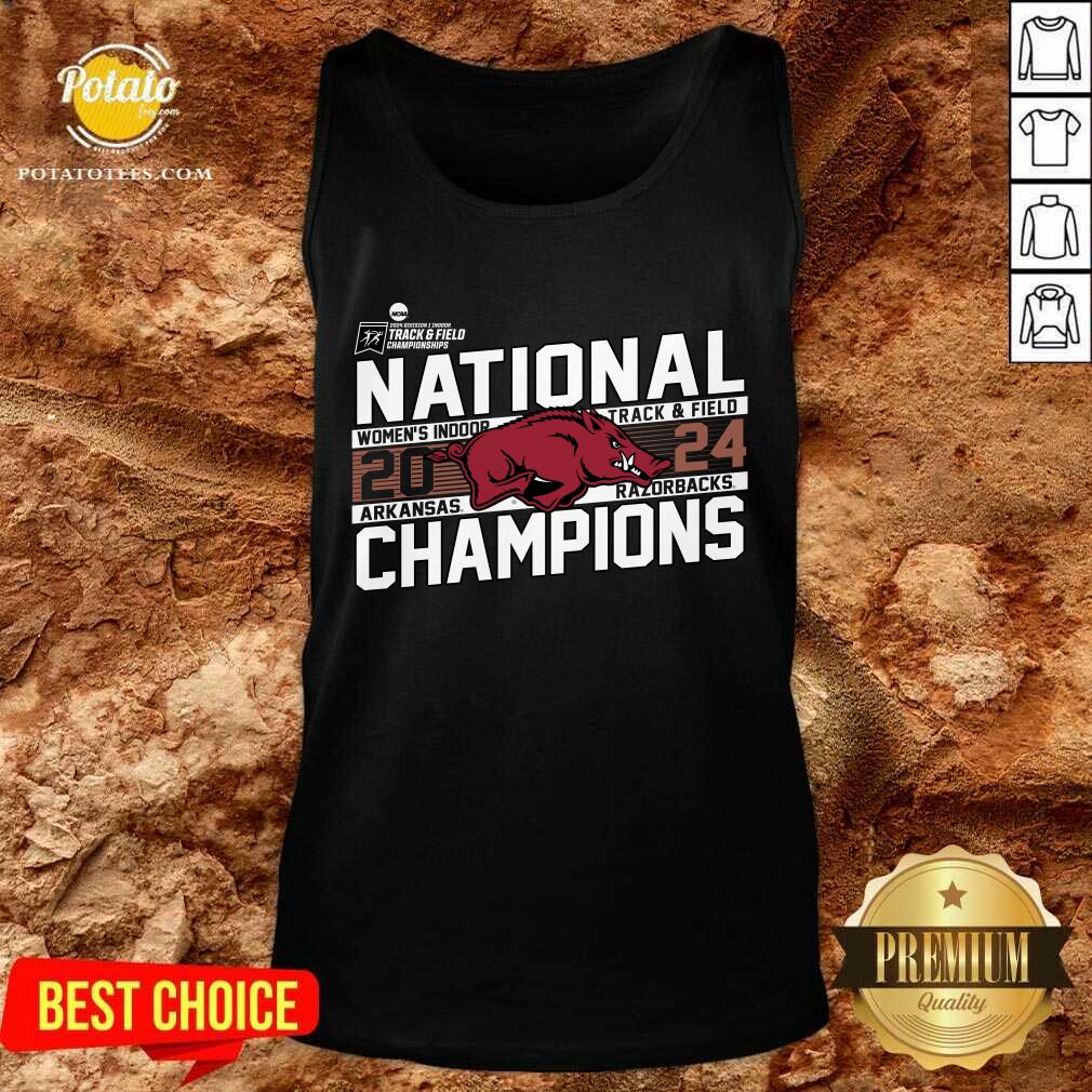 Cardinal Arkansas Razorbacks 2024 NCAA Women's Indoor Track & Field National Champions T-Shirt - Image 3