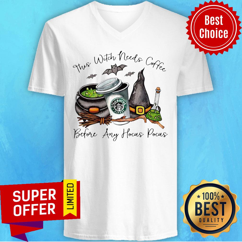 Premium This Witch Needs Coffee Before Any Hocus Pocus StarBucks Coffee Shirt - Image 4