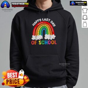 Alternative view of Nice Rainbow Happy Last Day Of School Teacher Boys Girls Kids T-Shirt