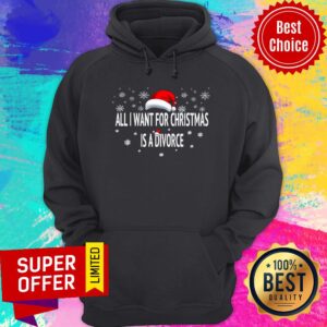Alternative view of All I Want For Christmas Is A Divorce Hat Santa Xmas Shirt