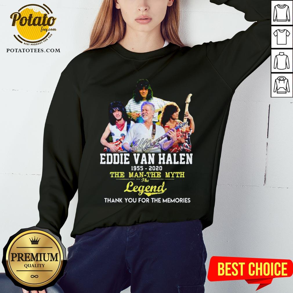 Eddie Van Halen 1955 2020 The Man The Myth The Legend Thank You For The Memories Shirt - Image 4