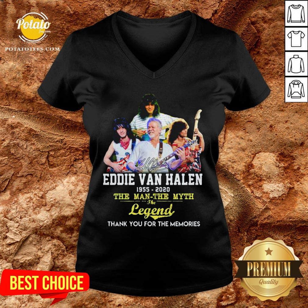 Eddie Van Halen 1955 2020 The Man The Myth The Legend Thank You For The Memories Shirt - Image 2