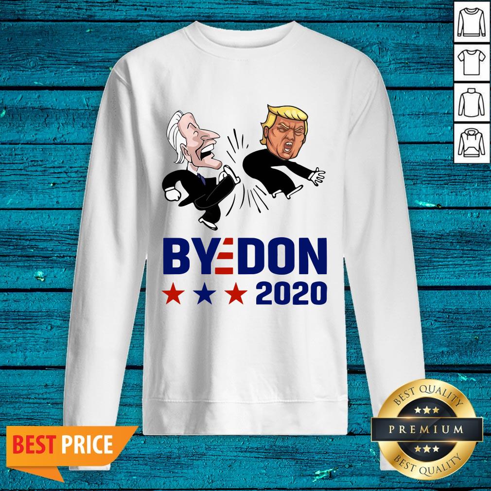 Lovely Bye Don Joe Biden Kick Donald Trump 2020 Shirt - Image 2