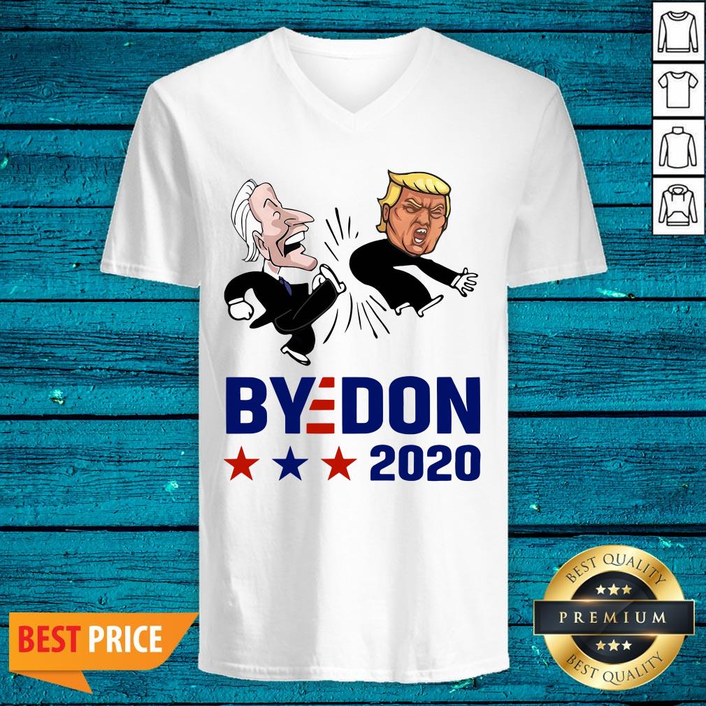 Lovely Bye Don Joe Biden Kick Donald Trump 2020 Shirt - Image 4