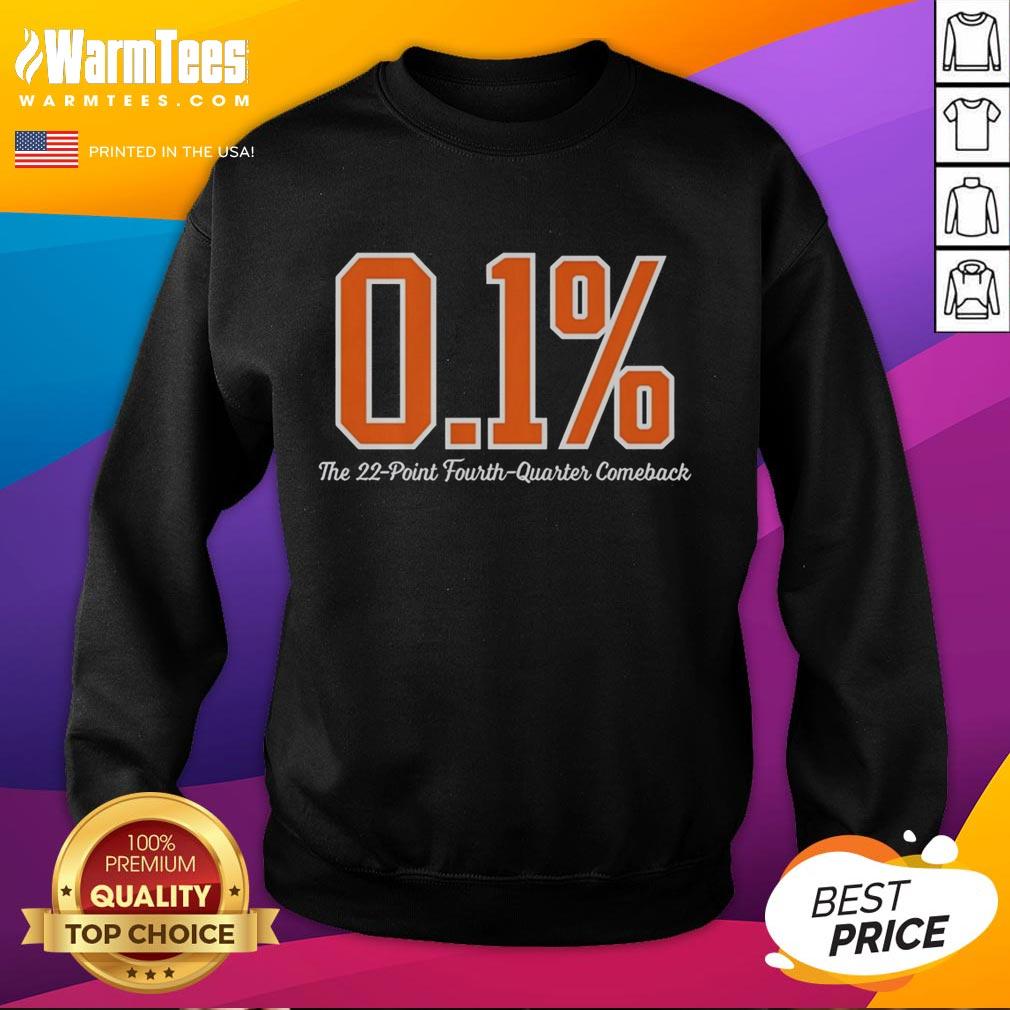 Official New York Knicks 0.1 Percent The 22 Point Fourth Quarter Comeback T-Shirt - Image 5
