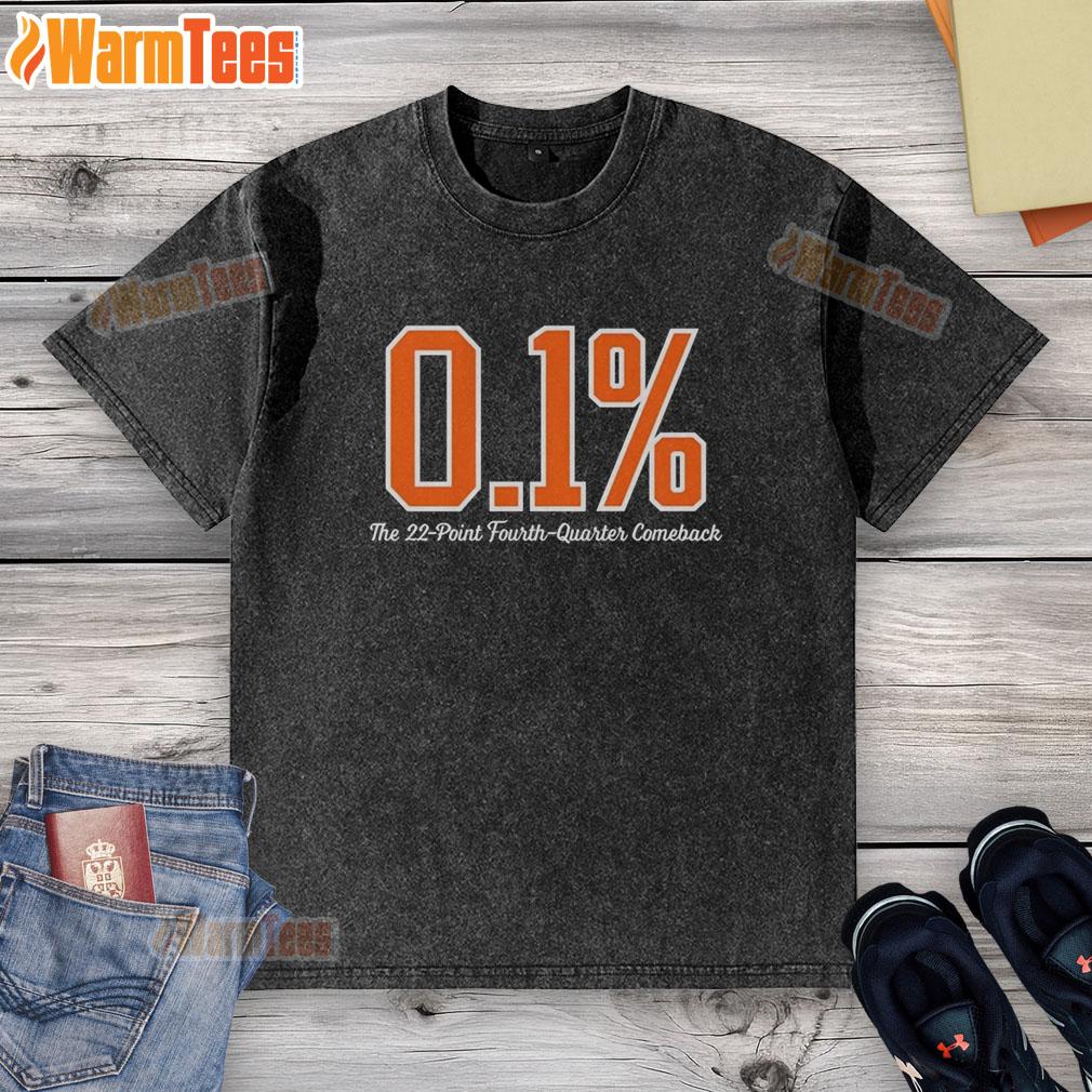 Official New York Knicks 0.1 Percent The 22 Point Fourth Quarter Comeback T-Shirt - Image 6
