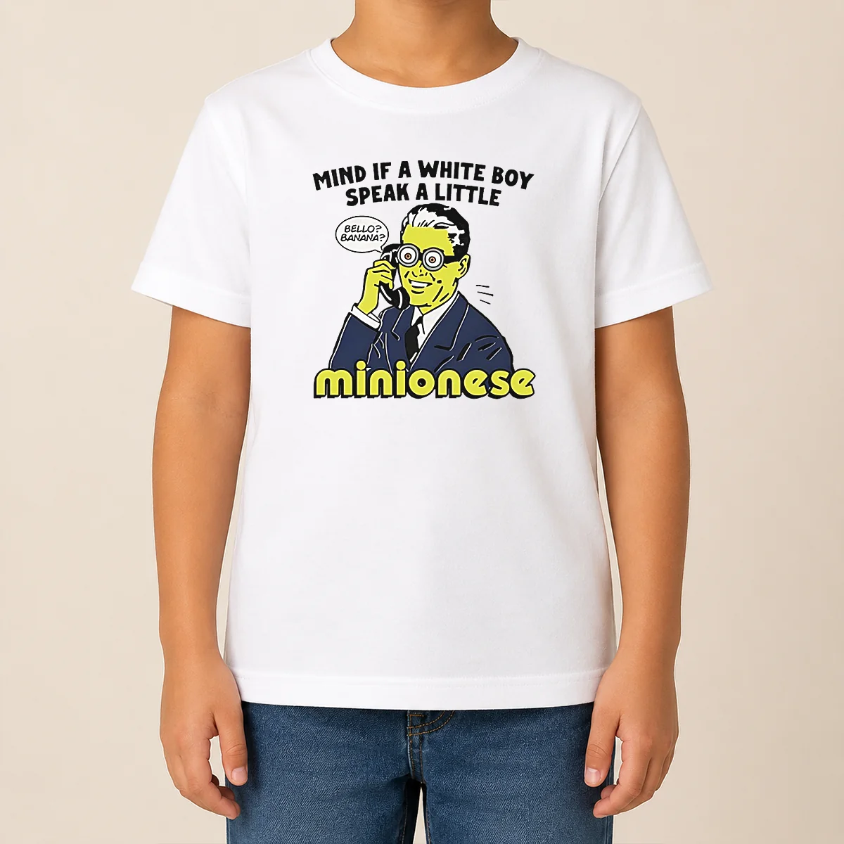 Funny Mind If A White Boy Speak A Little Minionese Shirt - Image 9