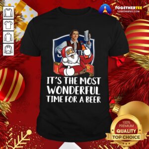 Top Santa Claus Drinking Samuel Adams Boston Brewery It’s The Most Wonderful Time For A Beer Shirt