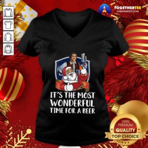 Alternative view of Top Santa Claus Drinking Samuel Adams Boston Brewery It’s The Most Wonderful Time For A Beer Shirt