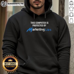 Alternative view of Awesome This Computer Is Protected By Marketing Lies T-Shirt