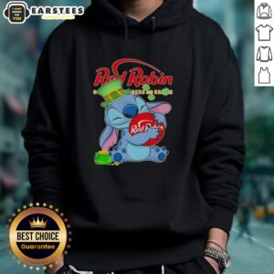 Alternative view of Cute Stitch Hug The Red Robin Logo Happy Patrick's Day T-Shirt