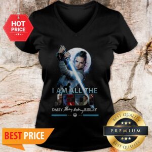 Alternative view of Star Wars I Am All The Last Jedi Daisy Ridley Rey Signature Shirt