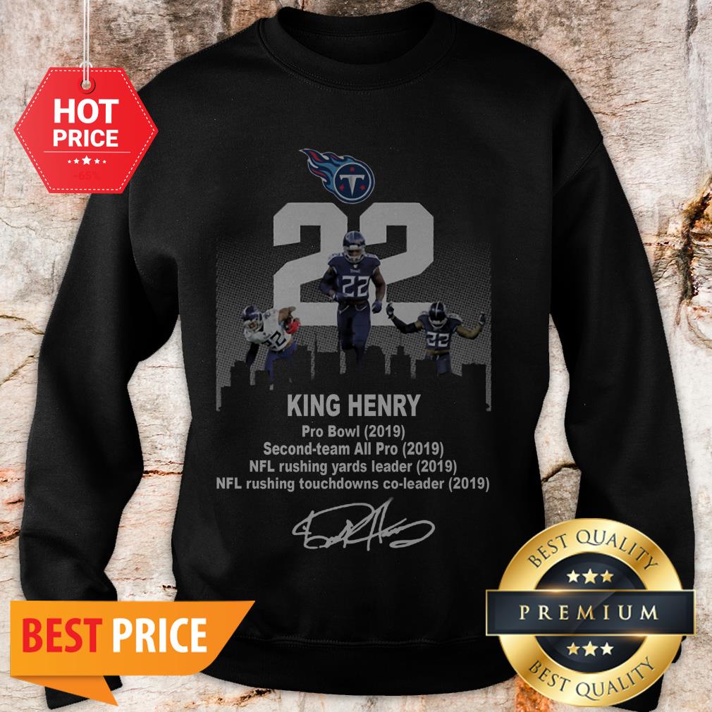 Tennessee Titans King Henry Pro Bowl 2019 Second Team Signature Shirt - Image 4