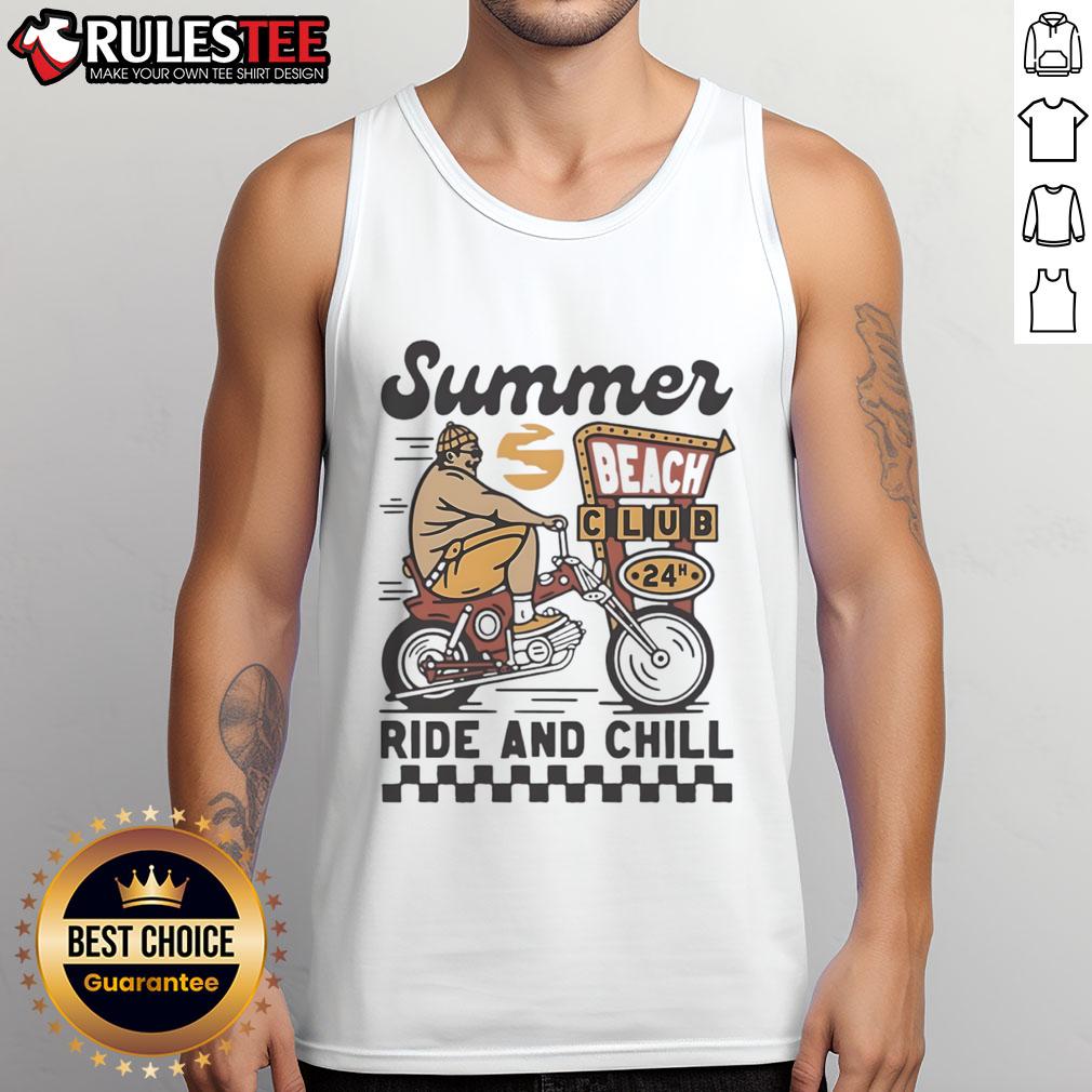 Premium Summer Beach Club 24h Ride And Chill Vintage T-Shirt - Image 4