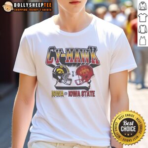 Original Cy-Hawk Iowa Hawkeyes Vs Iowa State Cyclones Helmet T-Shirt