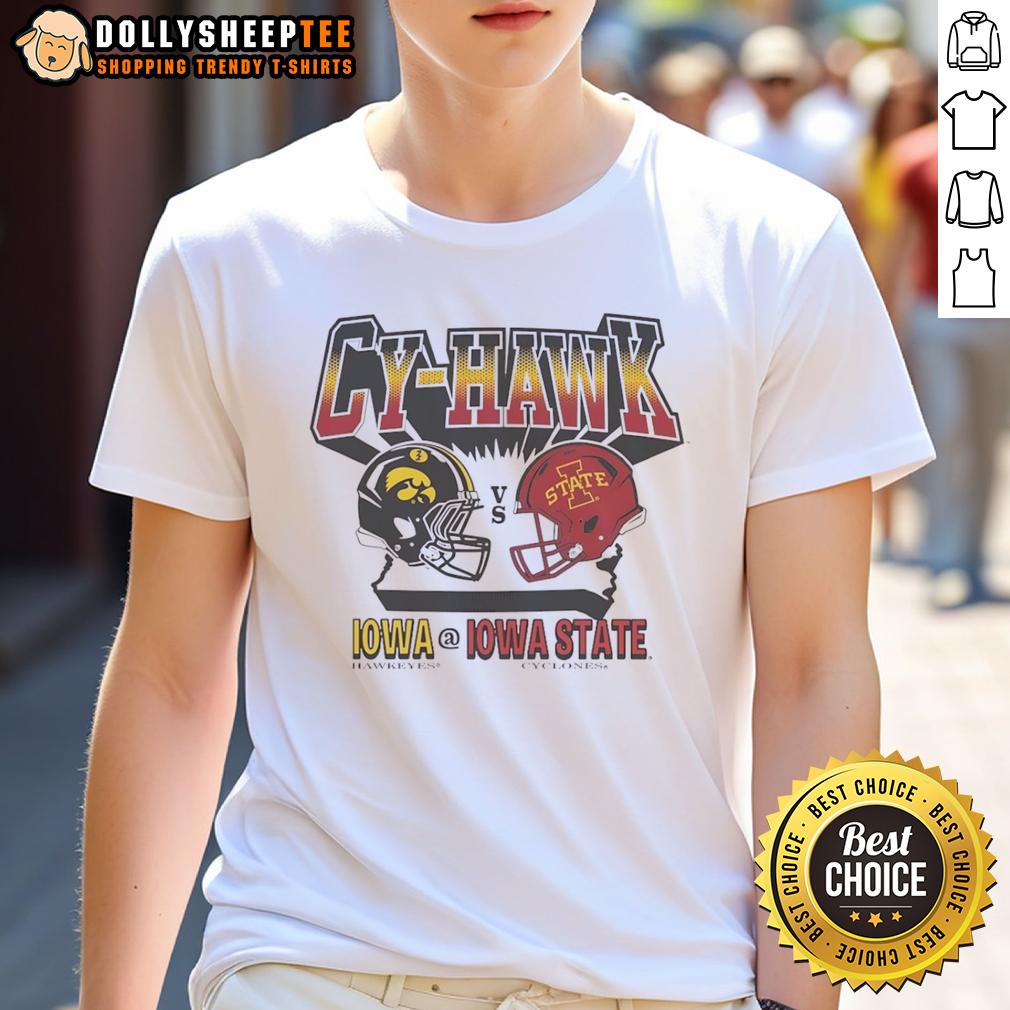 Original Cy-Hawk Iowa Hawkeyes Vs Iowa State Cyclones Helmet T-Shirt