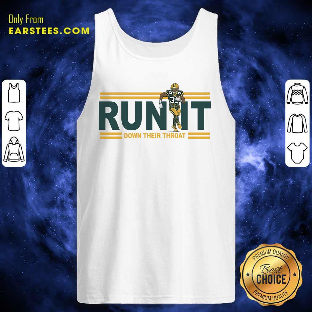 Hot Aaron Jones Run It Down Their Throat Shirt - Image 4