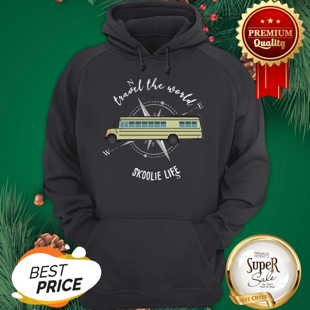 School Bus Travel The World Skoolie Life Shirt - Image 5