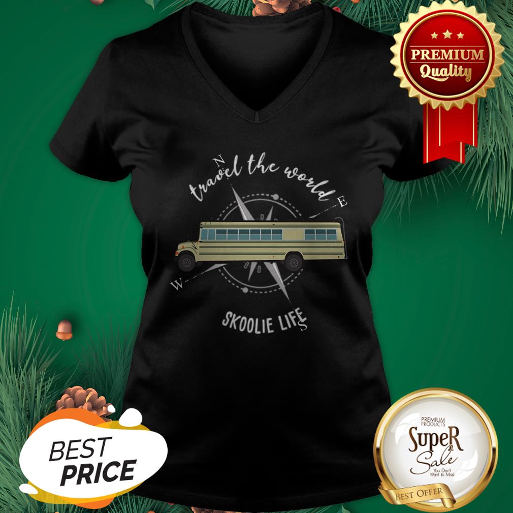 School Bus Travel The World Skoolie Life Shirt - Image 2