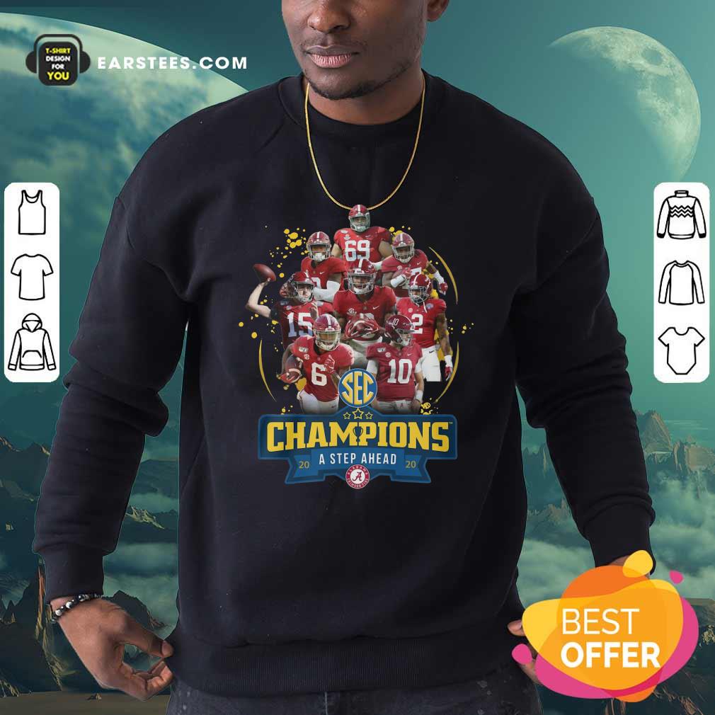 Perfect Alabama Crimson Tide Champions A Step Ahead 2020 Shirt - Image 5