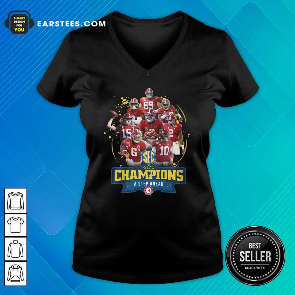 Perfect Alabama Crimson Tide Champions A Step Ahead 2020 Shirt - Image 3