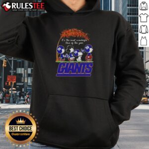Alternative view of Awesome Peanuts It's The Most Wonderful Time Of The Year New York Giants Football T-Shirt