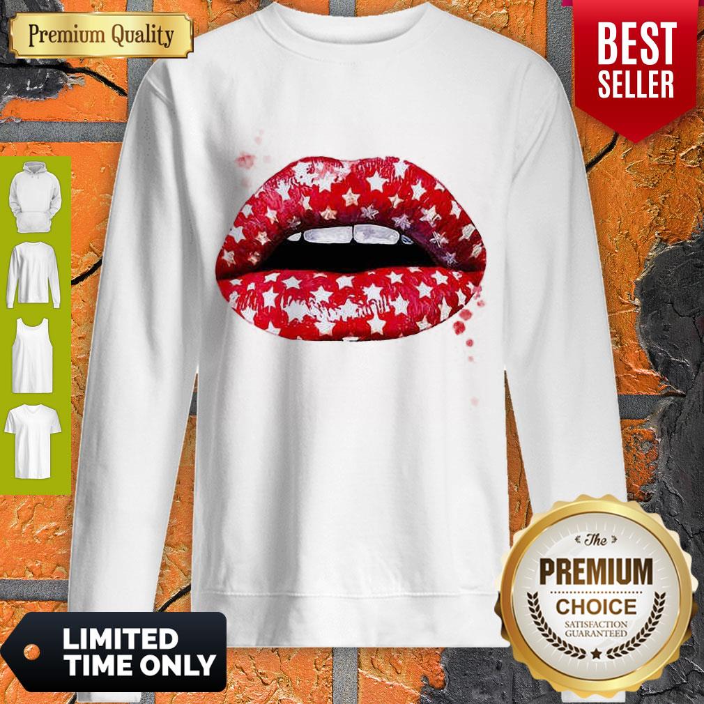 BEAUTIFUL RED MOUTH LIP PRINT SHIRT - Image 3