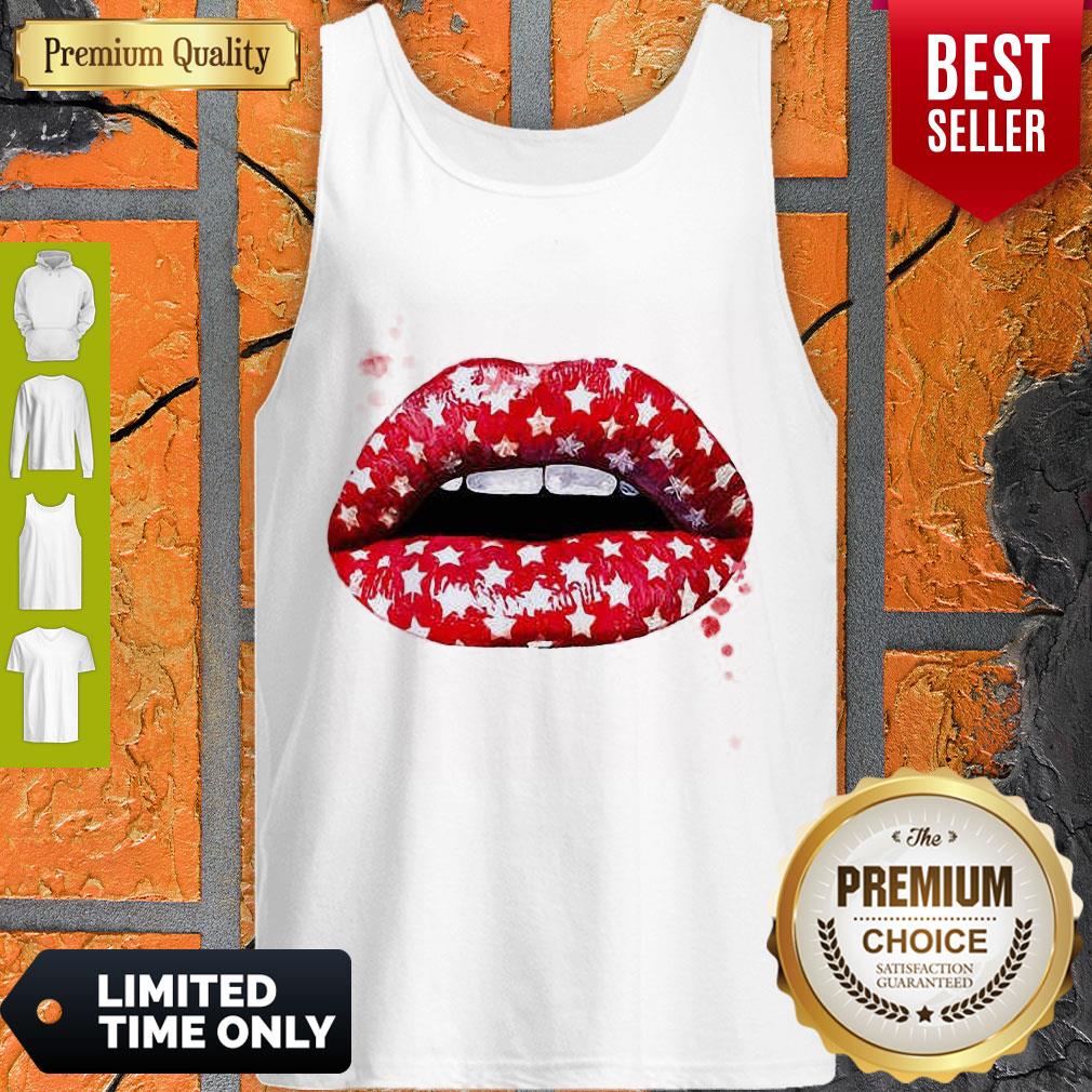 BEAUTIFUL RED MOUTH LIP PRINT SHIRT - Image 4