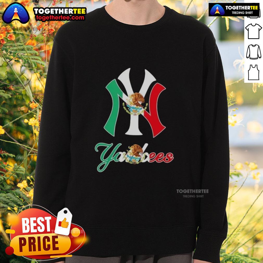 Good New York Yankees Baseball X Mexican Flag T-Shirt - Image 4