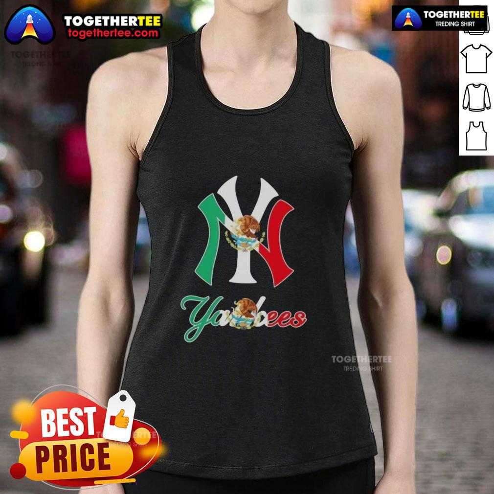 Good New York Yankees Baseball X Mexican Flag T-Shirt - Image 3