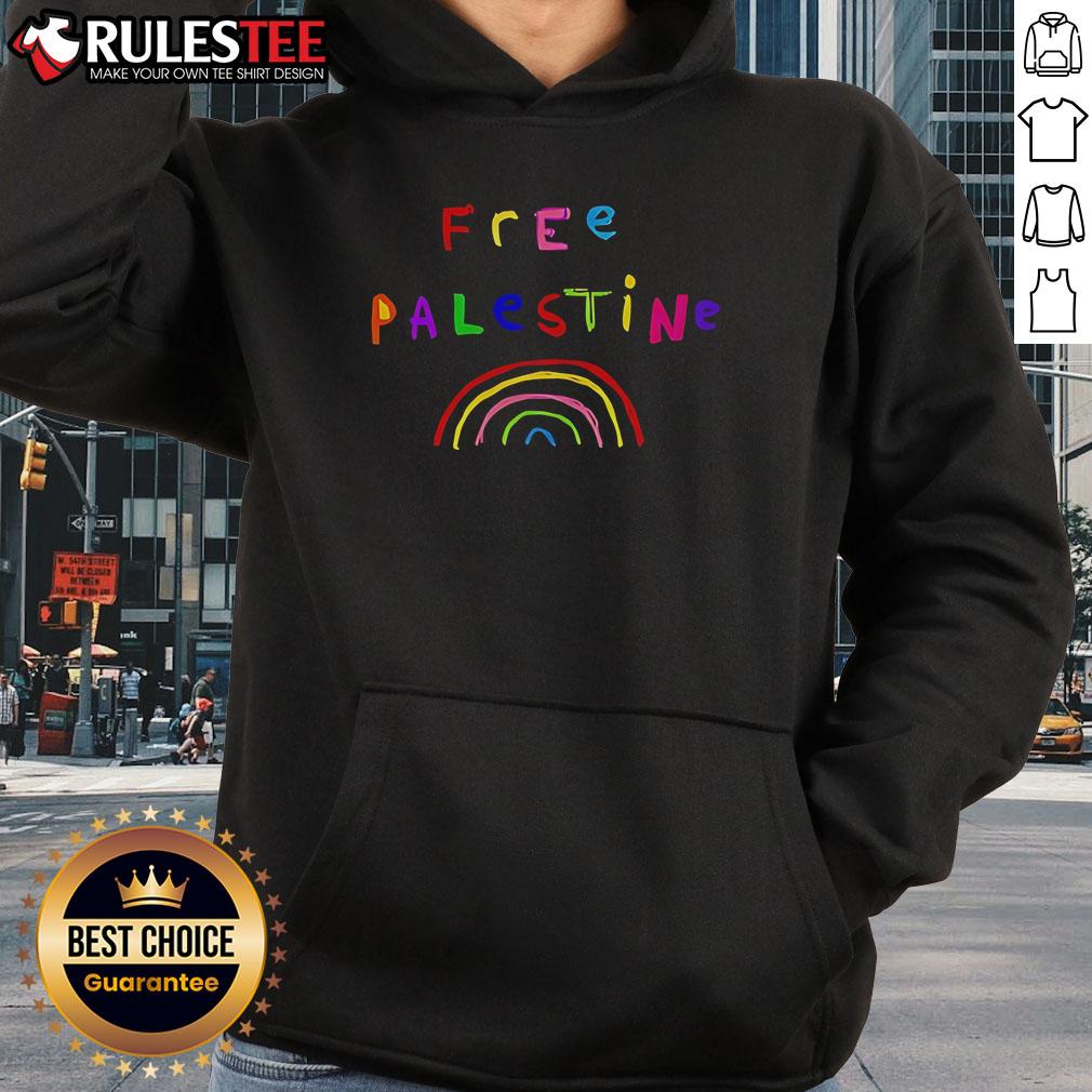Pretty Free Palestine Rainbow T-Shirt - Image 2