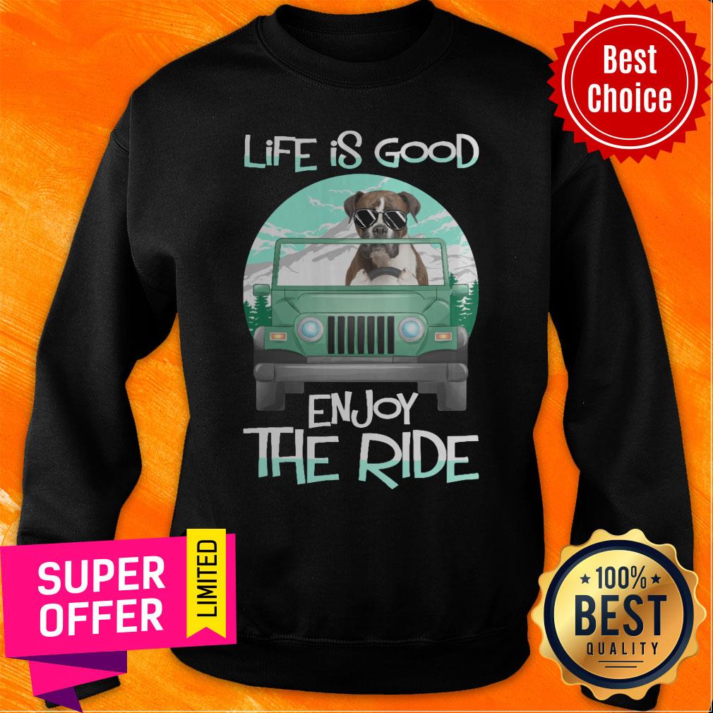 Life Is Good Enjoy The Ride Dog Shirt - Image 4