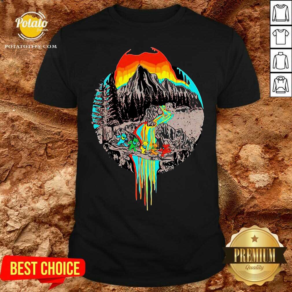 Nice Volcanoes Overflowing Dancing Bear Grateful Dead Shirt