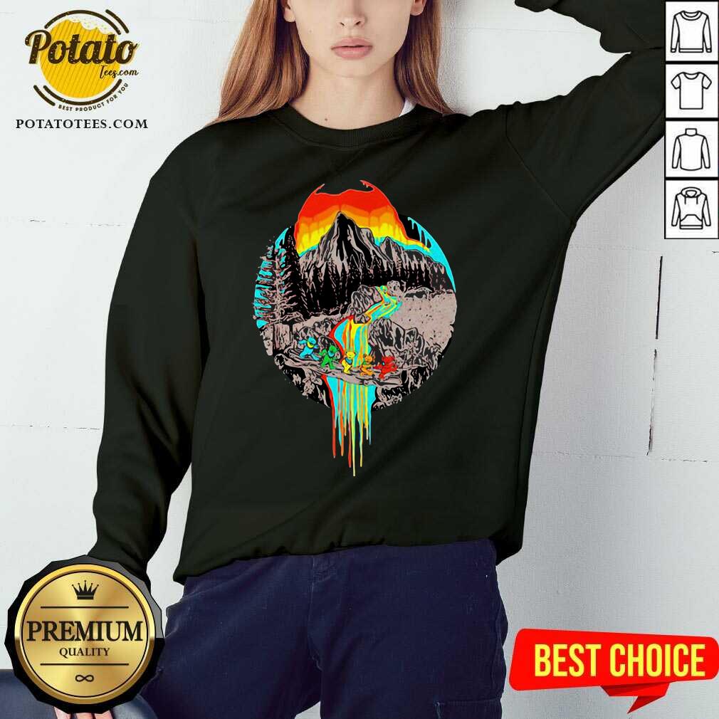 Nice Volcanoes Overflowing Dancing Bear Grateful Dead Shirt - Image 5
