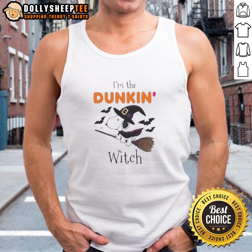 Top Dukin Donuts X Snoopy I'm The Witch Halloween T-Shirt - Image 4