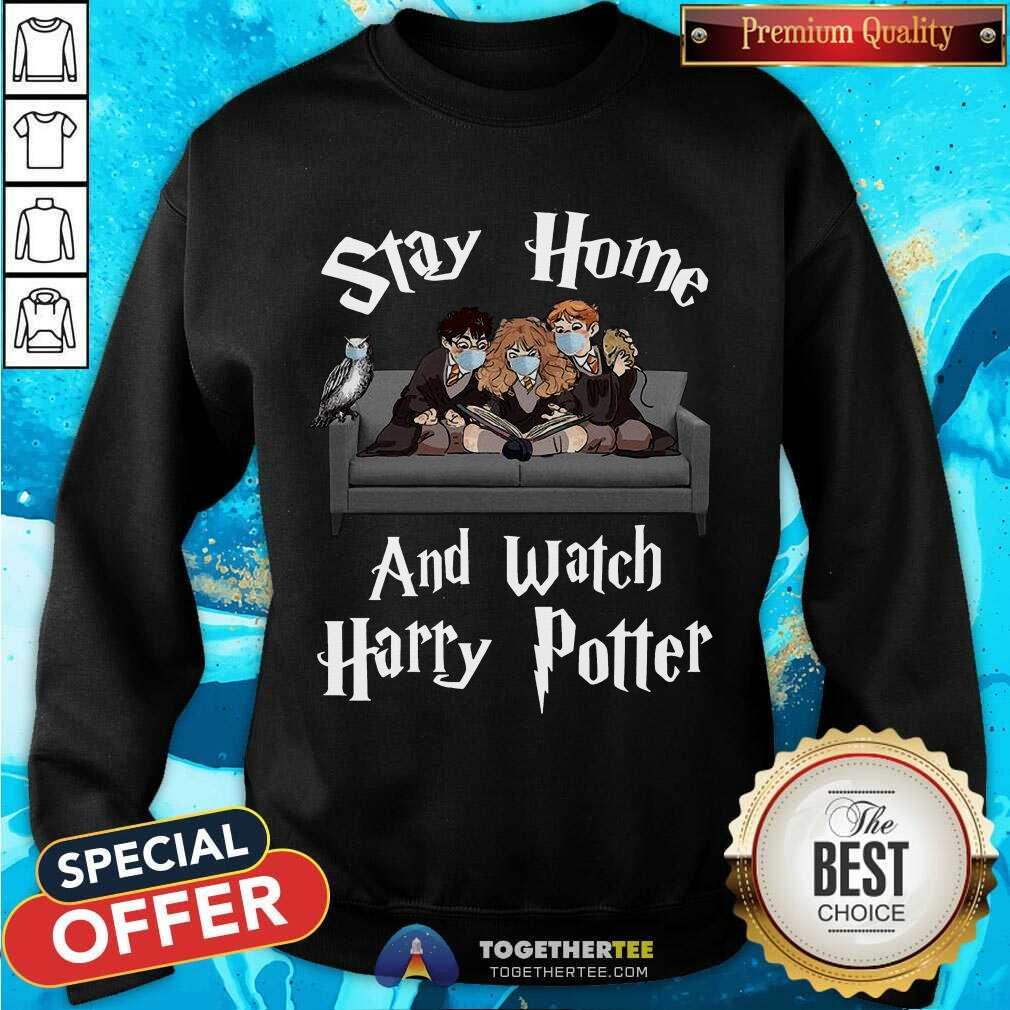 Happy Stay Home And Watch Harry Potter Face Mask Shirt - Image 4
