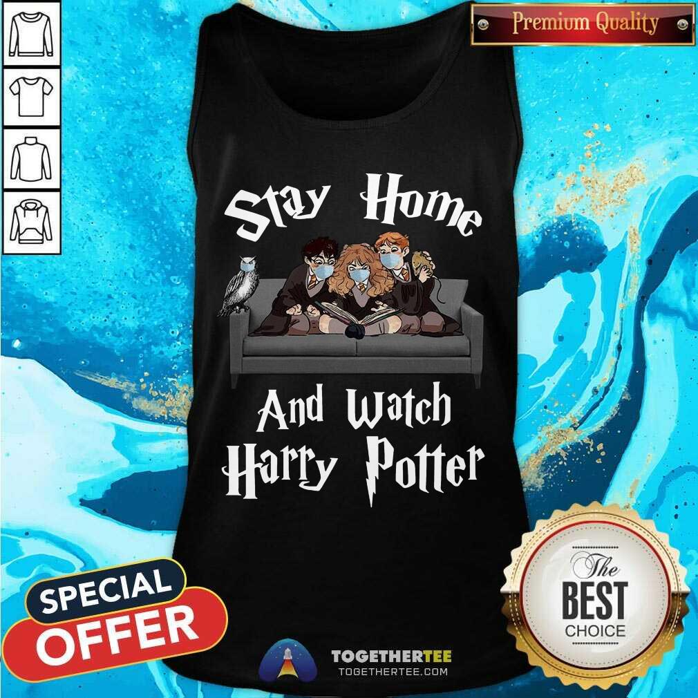 Happy Stay Home And Watch Harry Potter Face Mask Shirt - Image 3