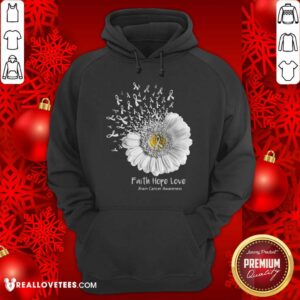 Alternative view of Faith Hope Love Brain Cancer Awareness Shirt