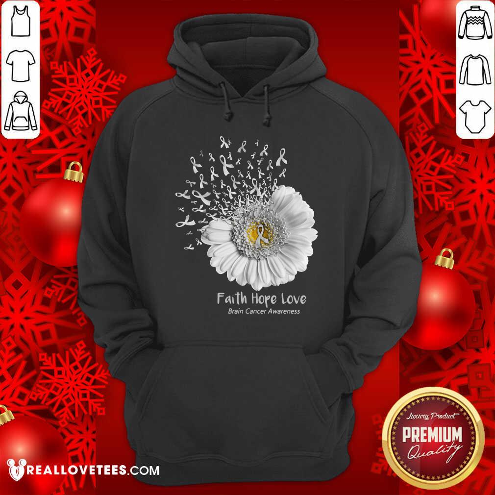Faith Hope Love Brain Cancer Awareness Shirt - Image 2