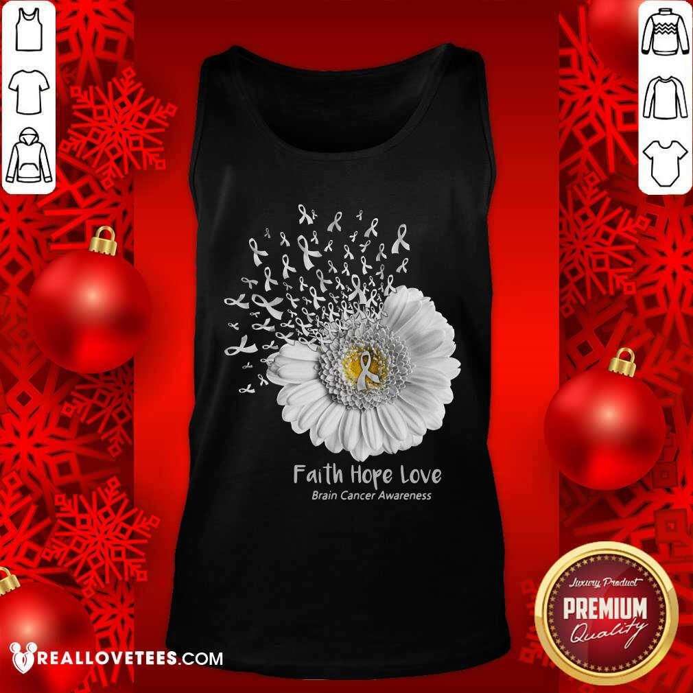 Faith Hope Love Brain Cancer Awareness Shirt - Image 4