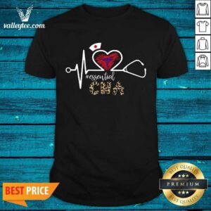 Heartbeat Nurse Leopard Medical Stethoscope CNA Shirt